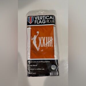 WNBA Orange Basketball Silhouette Flag with XXIII Graphic NWT